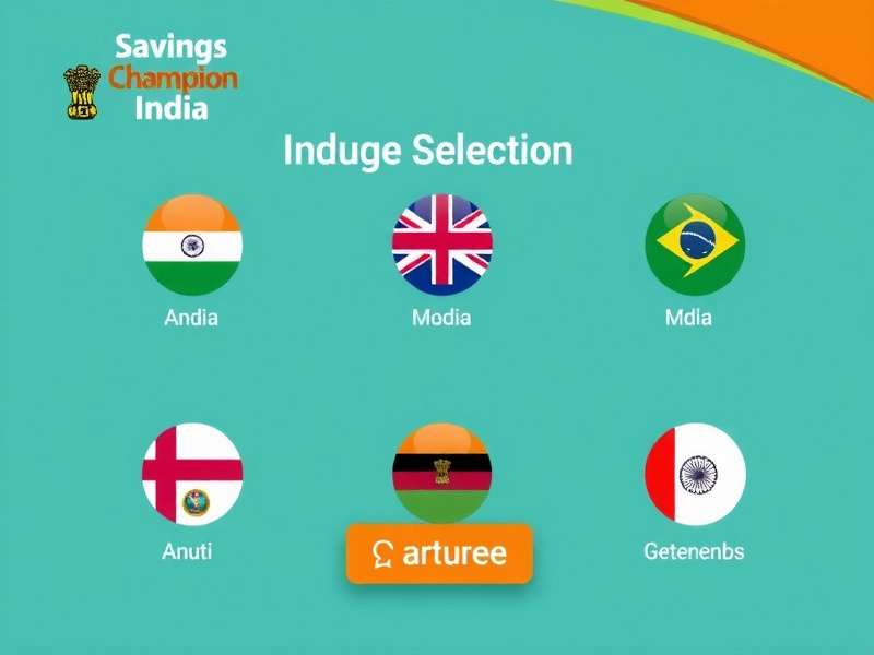 Language selection screen in Savings Champion India Savings Champion India Language Selection